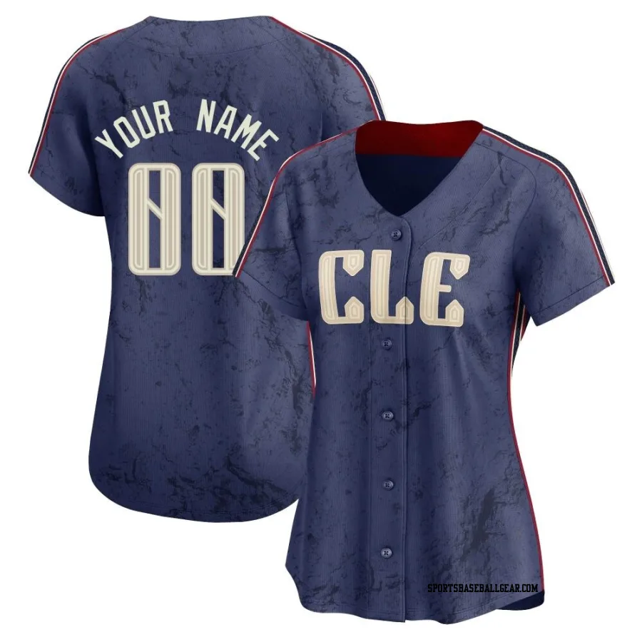 Custom Women's Cleveland Guardians Navy Limited 2024 City Connect Jersey