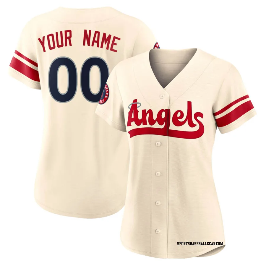Custom Women's Los Angeles Angels Cream Replica 2022 City Connect Jersey