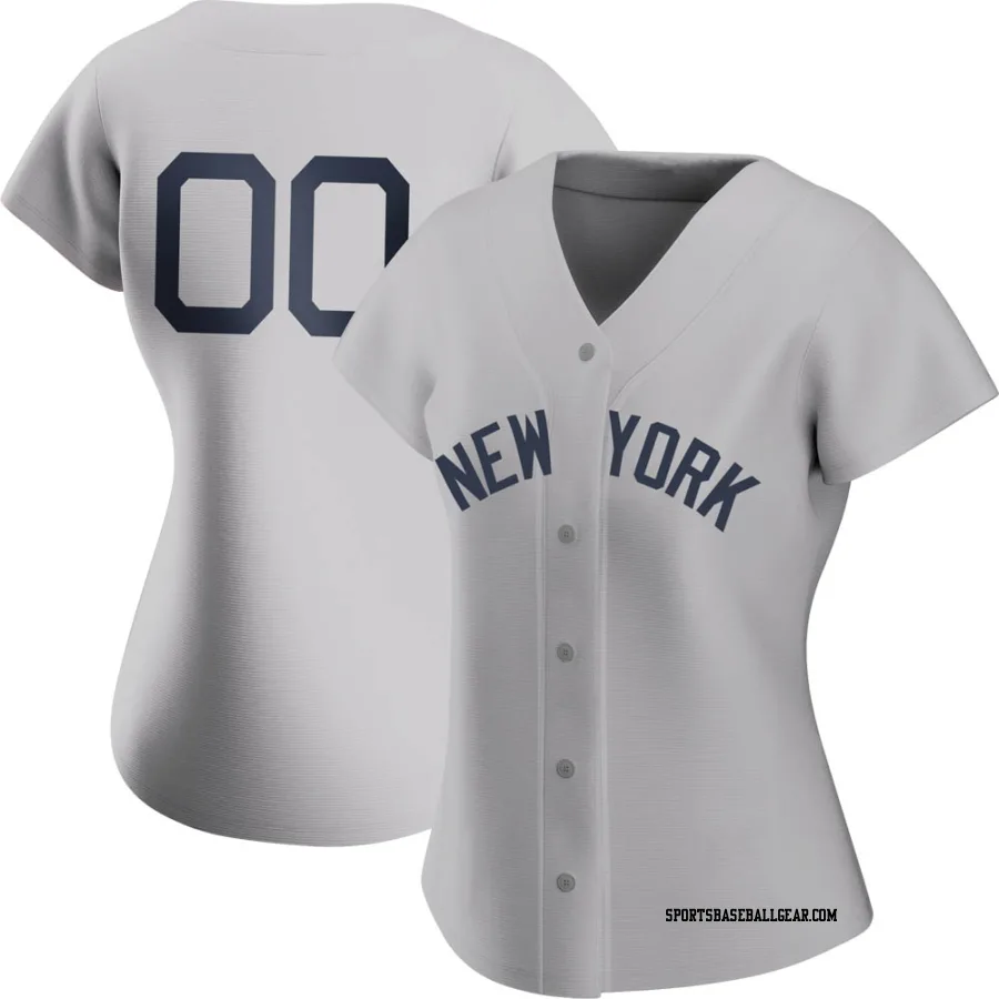 Custom Women's New York Yankees Gray Replica 2021 Field of Dreams Jersey