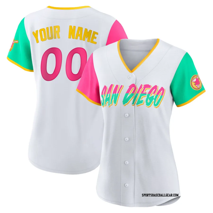 Custom Women's San Diego Padres White Authentic 2022 City Connect Jersey