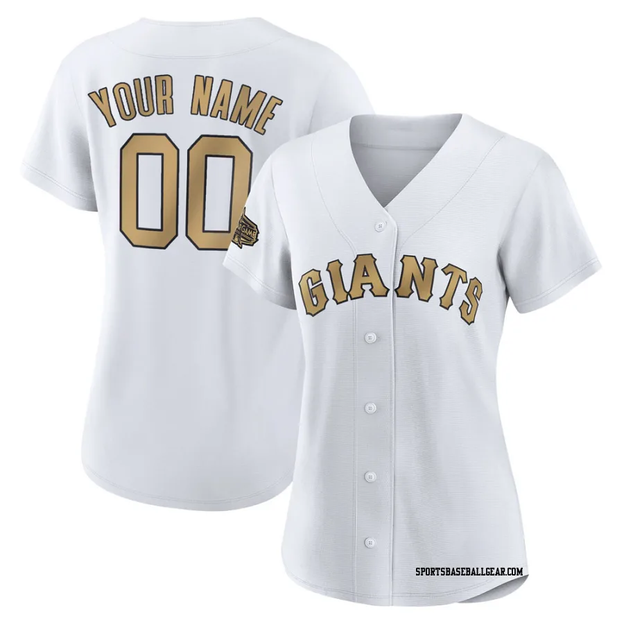 Custom Women's San Francisco Giants White Game Replica 2022 All-Star Jersey