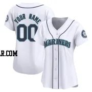Custom Women's Seattle Mariners White Limited Home Jersey