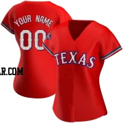 Custom Women's Texas Rangers Red Replica Alternate 2023 World Series Champions Jersey