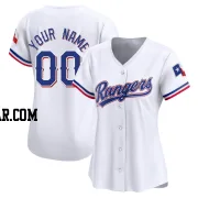 Custom Women's Texas Rangers White Limited Home Jersey