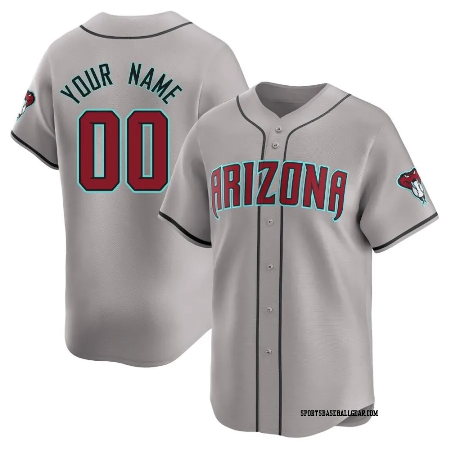 Custom Youth Arizona Diamondbacks Gray Limited Away Jersey