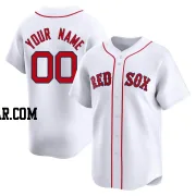 Custom Youth Boston Red Sox White Limited Home Jersey
