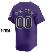 Custom Youth Colorado Rockies Purple Limited Alternate Jersey