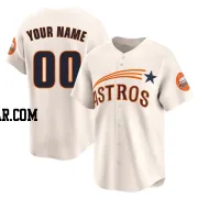 Custom Youth Houston Astros Cream Limited Throwback Cooperstown Collection Jersey