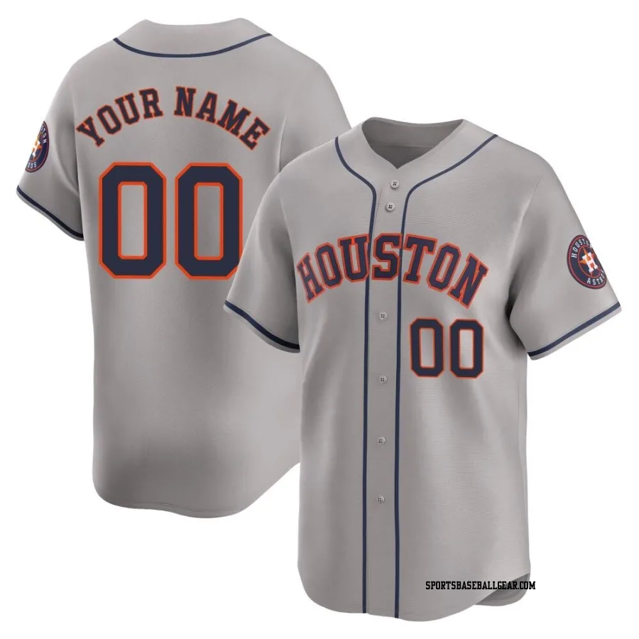 Custom Youth Houston Astros Gray Limited Away Jersey
