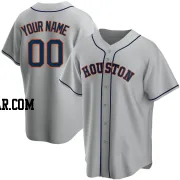 Custom Youth Houston Astros Gray Replica Road Jersey