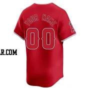 Custom Youth Los Angeles Angels Red Limited Alternate Jersey