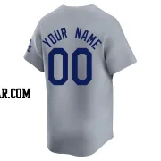 Custom Youth Los Angeles Dodgers Gray Limited Away Jersey