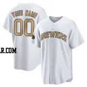 Custom Youth Milwaukee Brewers White Game Replica 2022 All-Star Jersey