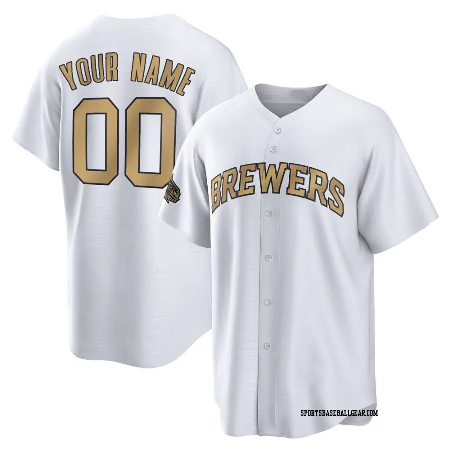 Custom Youth Milwaukee Brewers White Game Replica 2022 All-Star Jersey