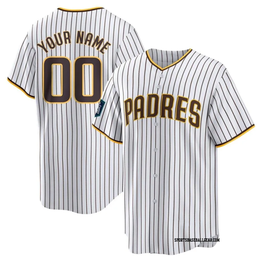 Custom Youth San Diego Padres White Replica 2024 World Tour Seoul Series Home Jersey