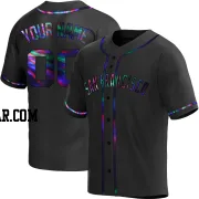Custom Youth San Francisco Giants Black Holographic Replica Alternate Jersey