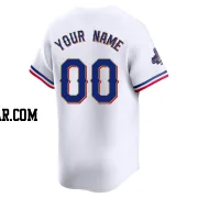 Custom Youth Texas Rangers Gold Limited White 2024 Collection Jersey
