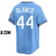 Dairon Blanco Men's Kansas City Royals Light Blue Limited Throwback Cooperstown Collection Jersey