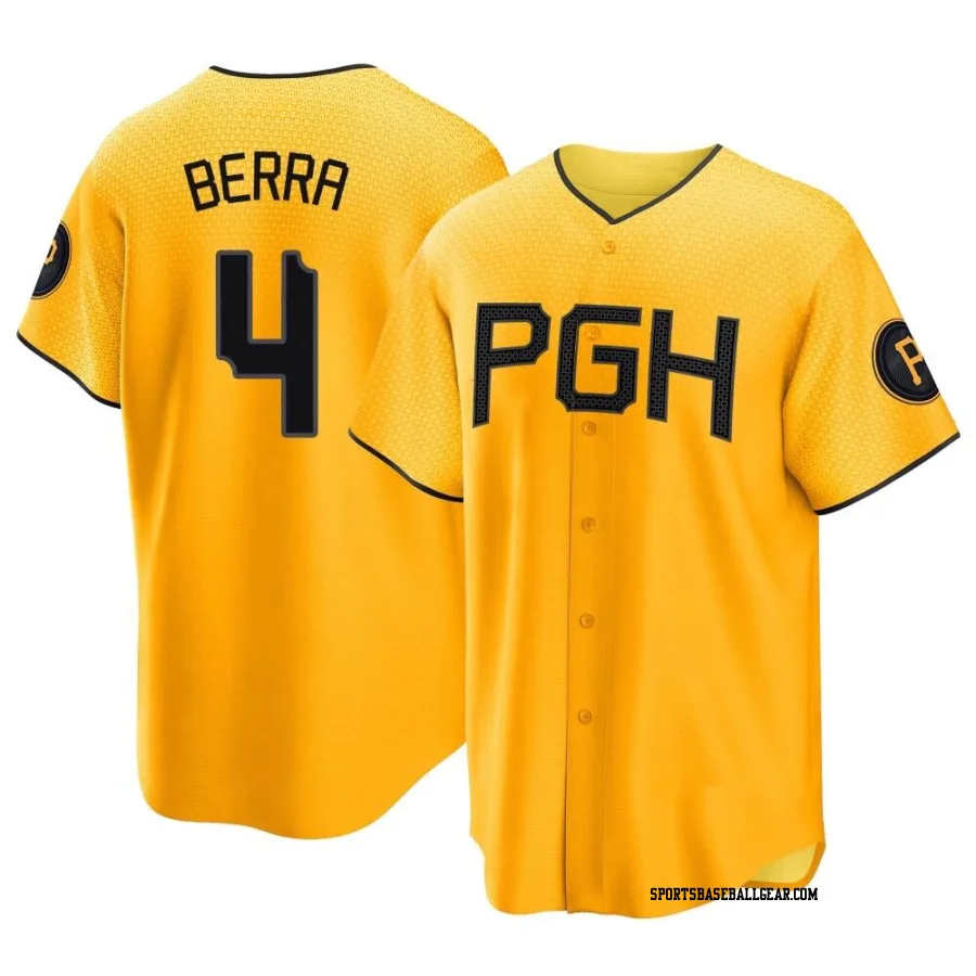 Dale Berra Youth Pittsburgh Pirates Gold Replica 2023 City Connect Jersey