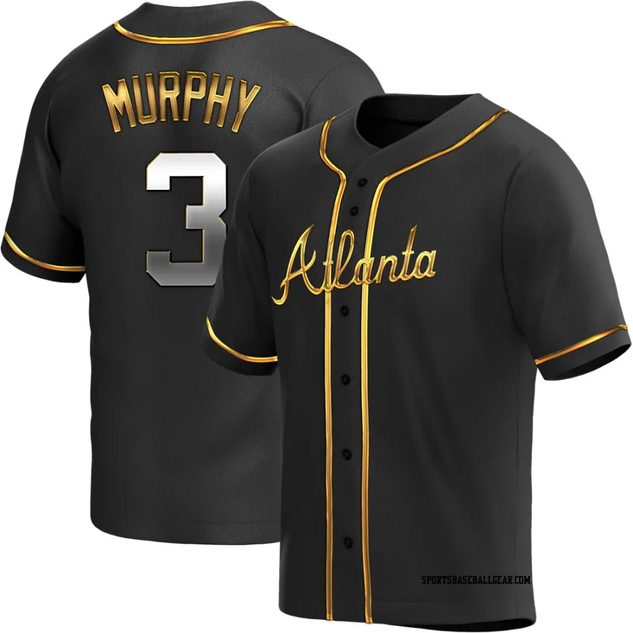 Dale Murphy Men's Atlanta Braves Black Golden Replica Alternate Jersey
