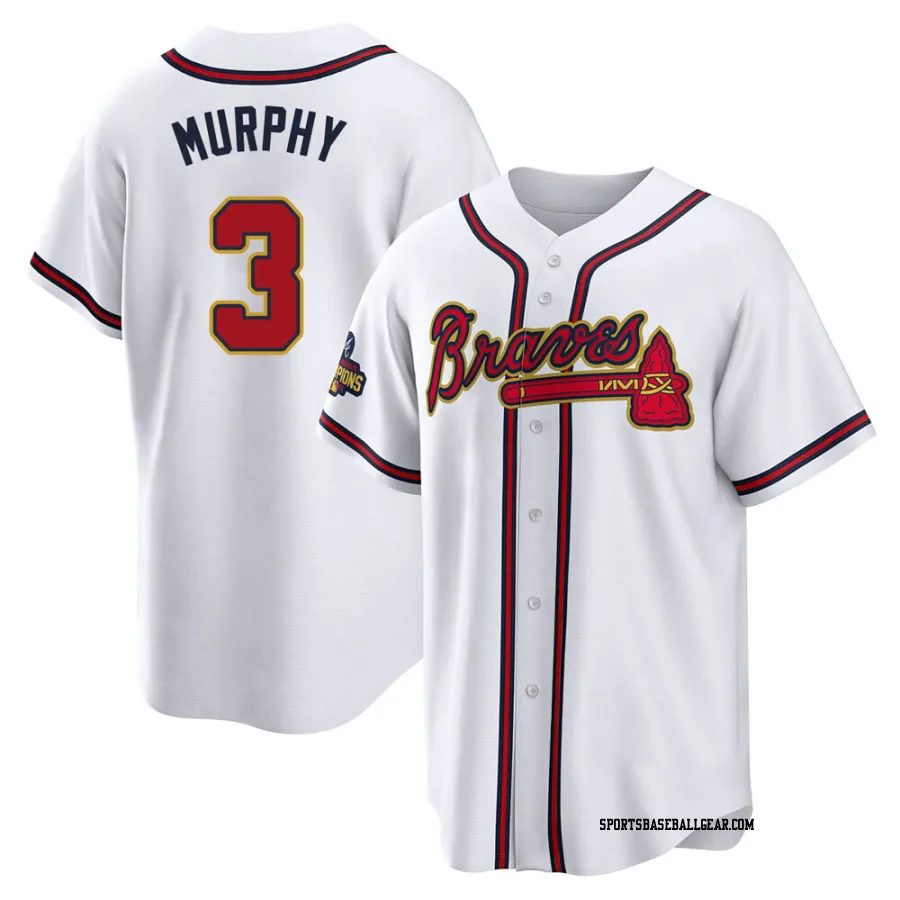 Dale Murphy Men's Atlanta Braves Gold Replica White 2022 Program Jersey
