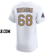 Dalton Rushing Men's Los Angeles Dodgers Gold Elite White 2025 Collection Jersey