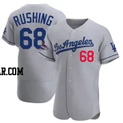 Dalton Rushing Men's Los Angeles Dodgers Gray Authentic Away Official 2024 World Series Champions Jersey