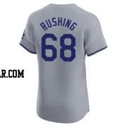 Dalton Rushing Men's Los Angeles Dodgers Gray Elite Road 2024 World Series Jersey