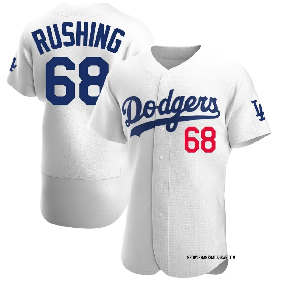 Dalton Rushing Men's Los Angeles Dodgers White Authentic Home Jersey