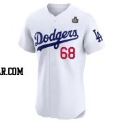 Dalton Rushing Men's Los Angeles Dodgers White Elite Home 2024 World Series Jersey