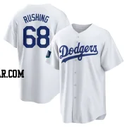 Dalton Rushing Men's Los Angeles Dodgers White Replica 2024 World Tour Seoul Series Home Jersey