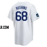 Dalton Rushing Men's Los Angeles Dodgers White Replica 2024 World Tour Seoul Series Home Jersey