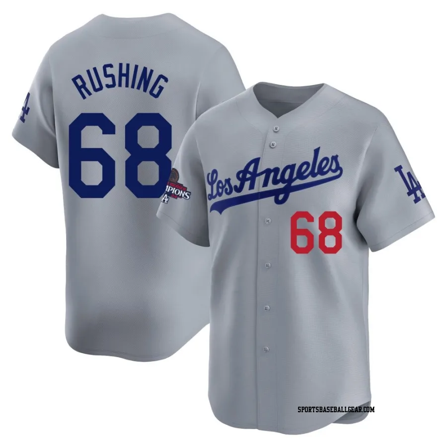 Dalton Rushing Youth Los Angeles Dodgers Gray Limited Away World Series Champions Jersey