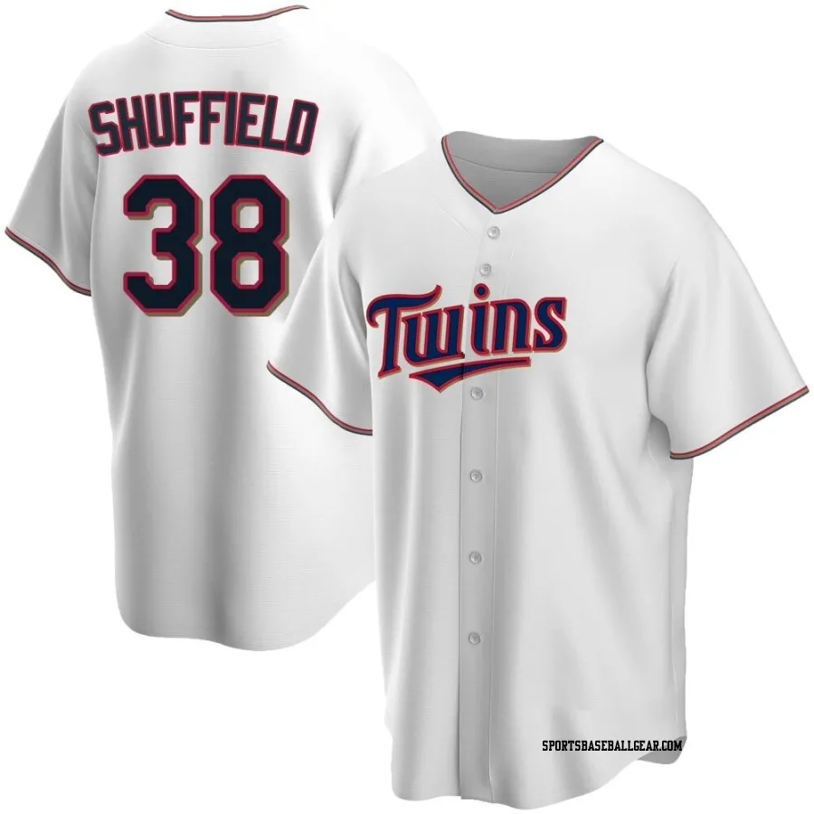 Dalton Shuffield Men's Minnesota Twins White Replica Home Jersey