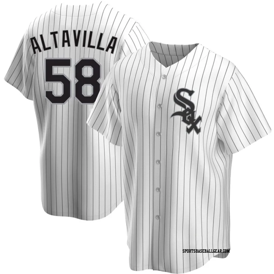 Dan Altavilla Men's Chicago White Sox White Replica Home Jersey