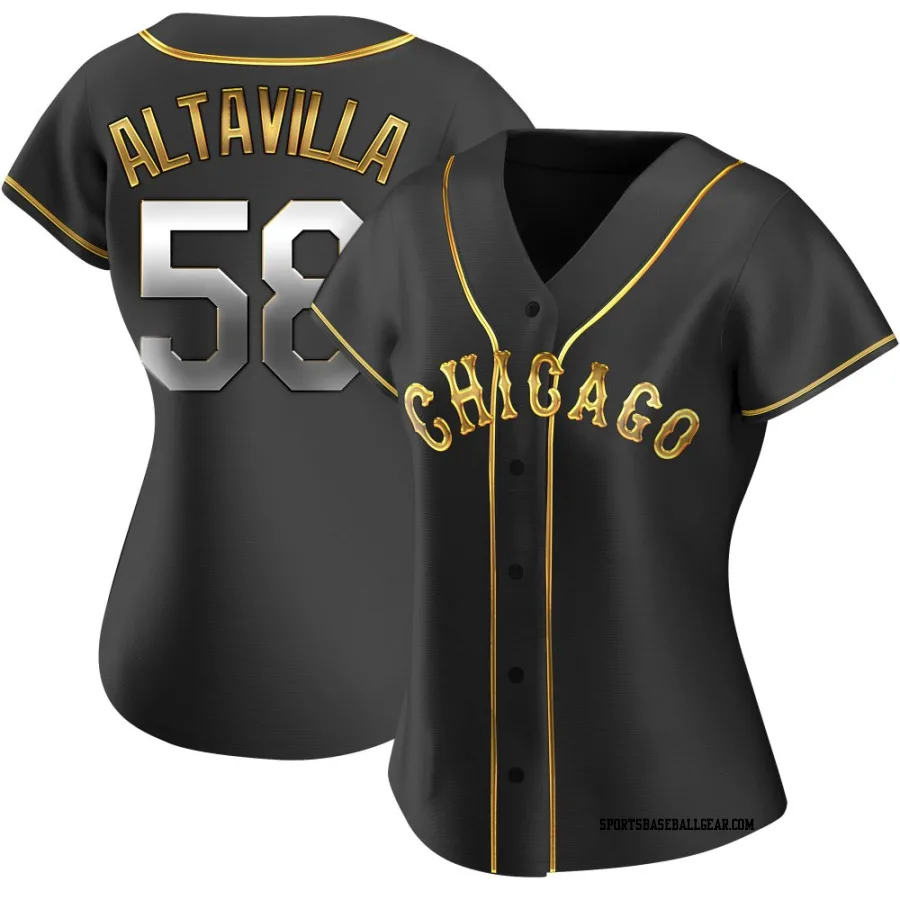 Dan Altavilla Women's Chicago White Sox Black Golden Replica Alternate Jersey