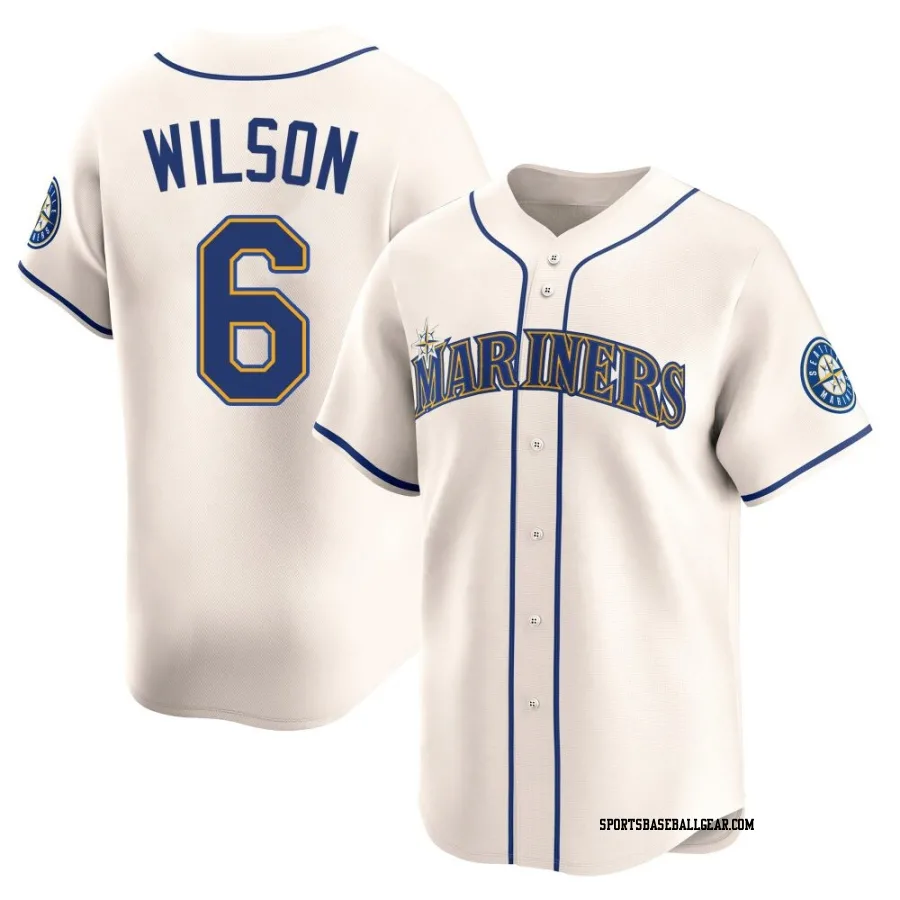 Dan Wilson Men's Seattle Mariners Cream Limited Alternate Jersey