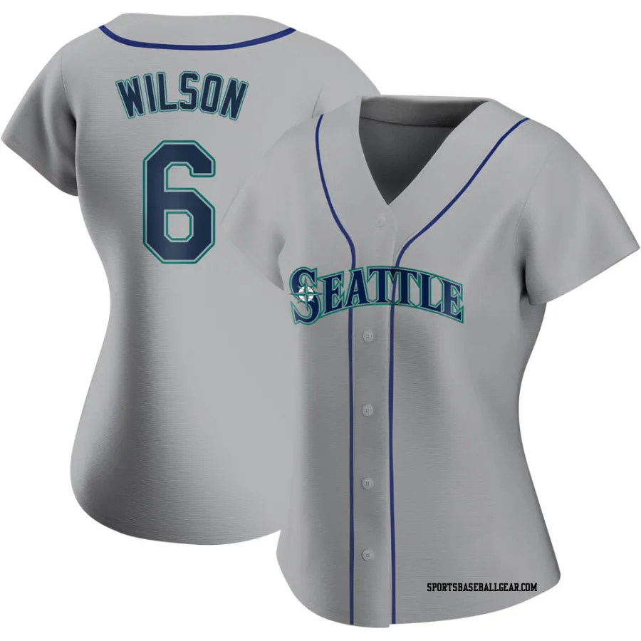 Dan Wilson Women's Seattle Mariners Gray Replica Road Jersey