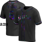 Dan Wilson Youth Seattle Mariners Black Holographic Replica Alternate Jersey