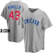 Dan Winkler Men's Chicago Cubs Gray Replica Road Jersey