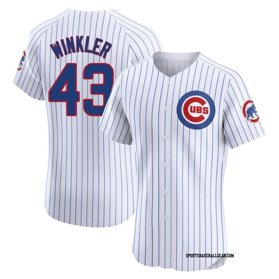 Dan Winkler Men's Chicago Cubs White Elite Home Jersey
