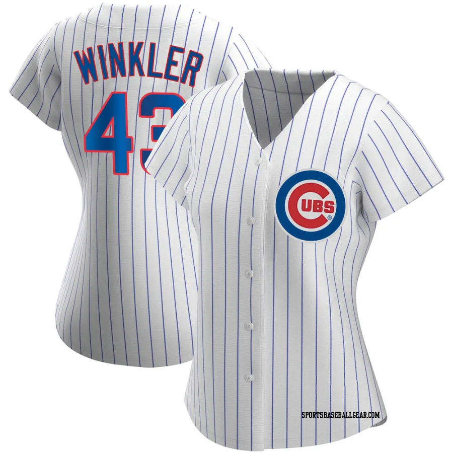 Dan Winkler Women's Chicago Cubs White Replica Home Jersey