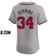 Dane Dunning Men's Atlanta Braves Gray Elite Road Jersey