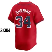 Dane Dunning Men's Atlanta Braves Red Limited Alternate Jersey
