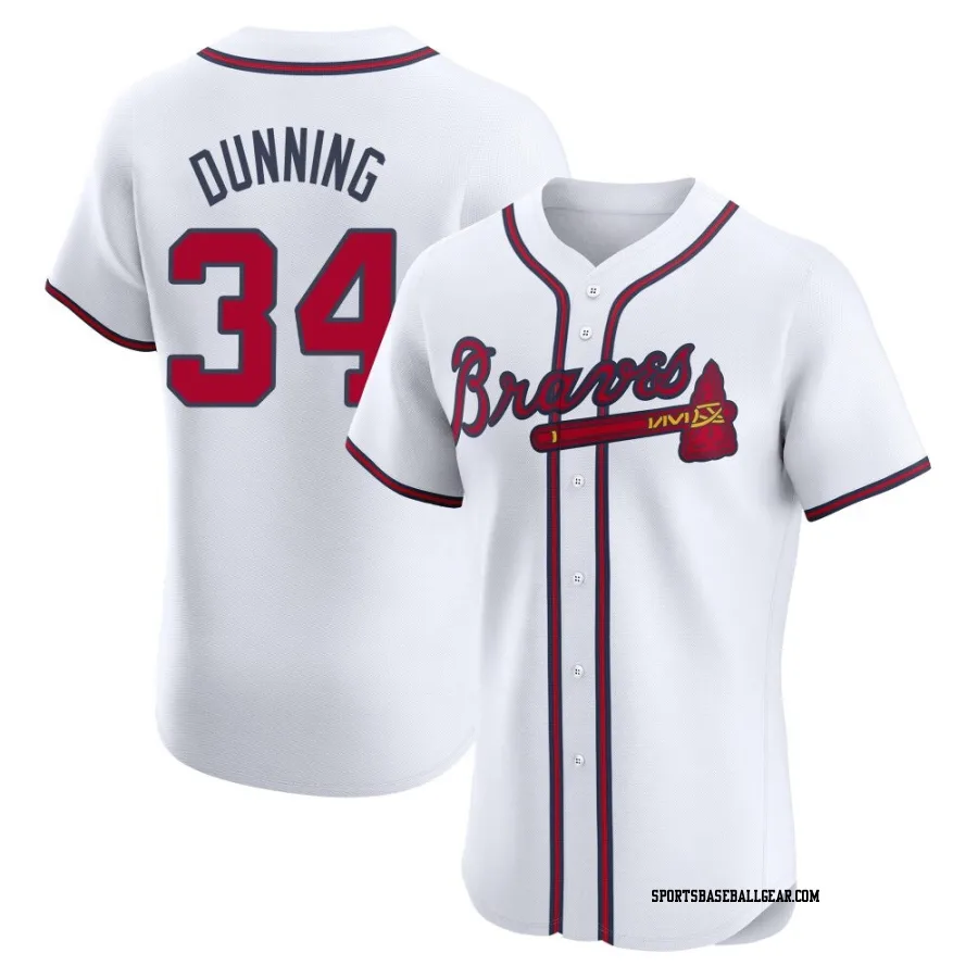 Dane Dunning Men's Atlanta Braves White Elite Home Jersey