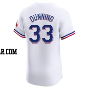 Dane Dunning Men's Texas Rangers White Elite Home Jersey
