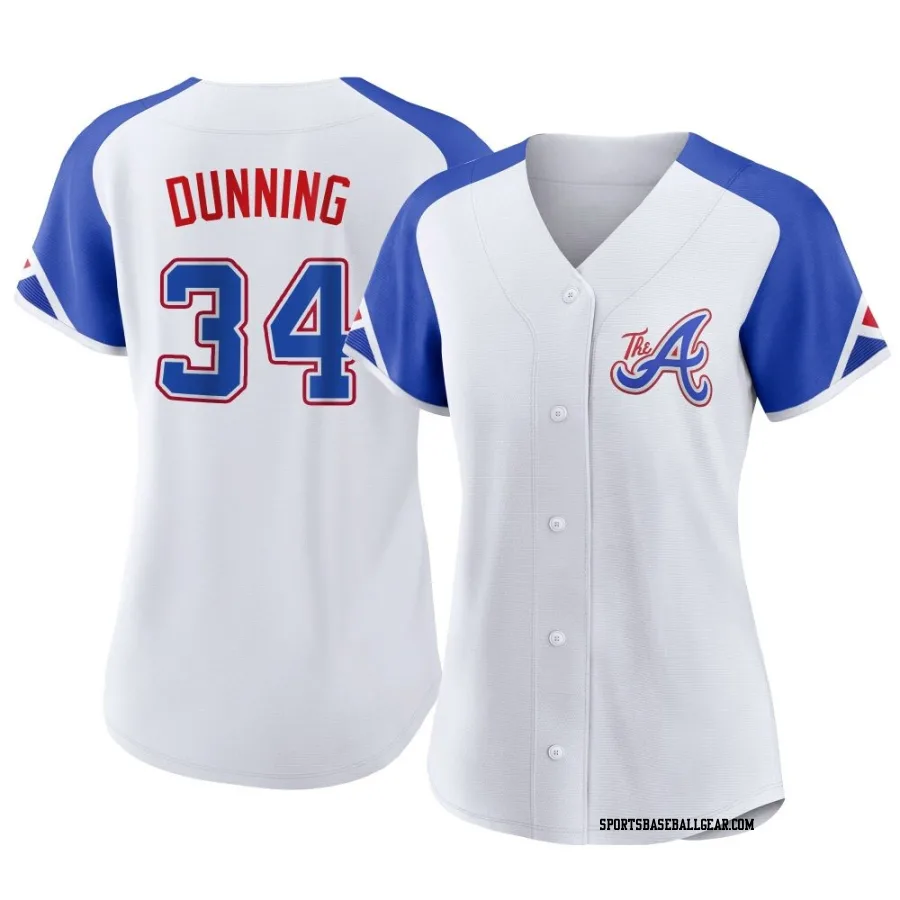 Dane Dunning Women's Atlanta Braves White Replica 2023 City Connect Jersey