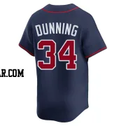 Dane Dunning Youth Atlanta Braves Navy Limited Alternate Jersey