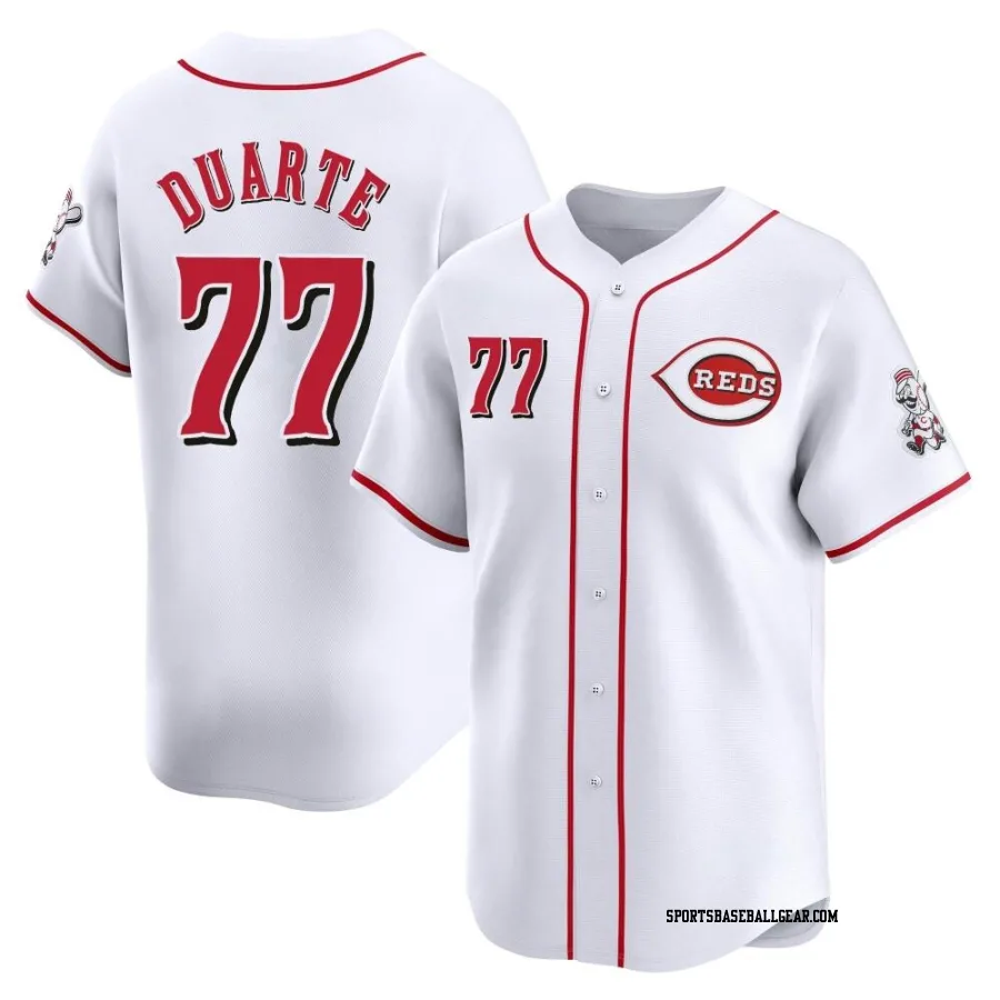 Daniel Duarte Men's Cincinnati Reds White Limited Home Jersey