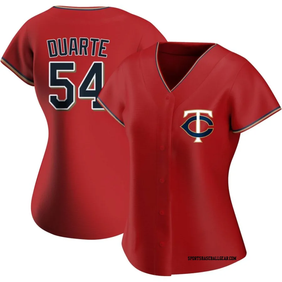 Daniel Duarte Women's Minnesota Twins Red Authentic Alternate Jersey